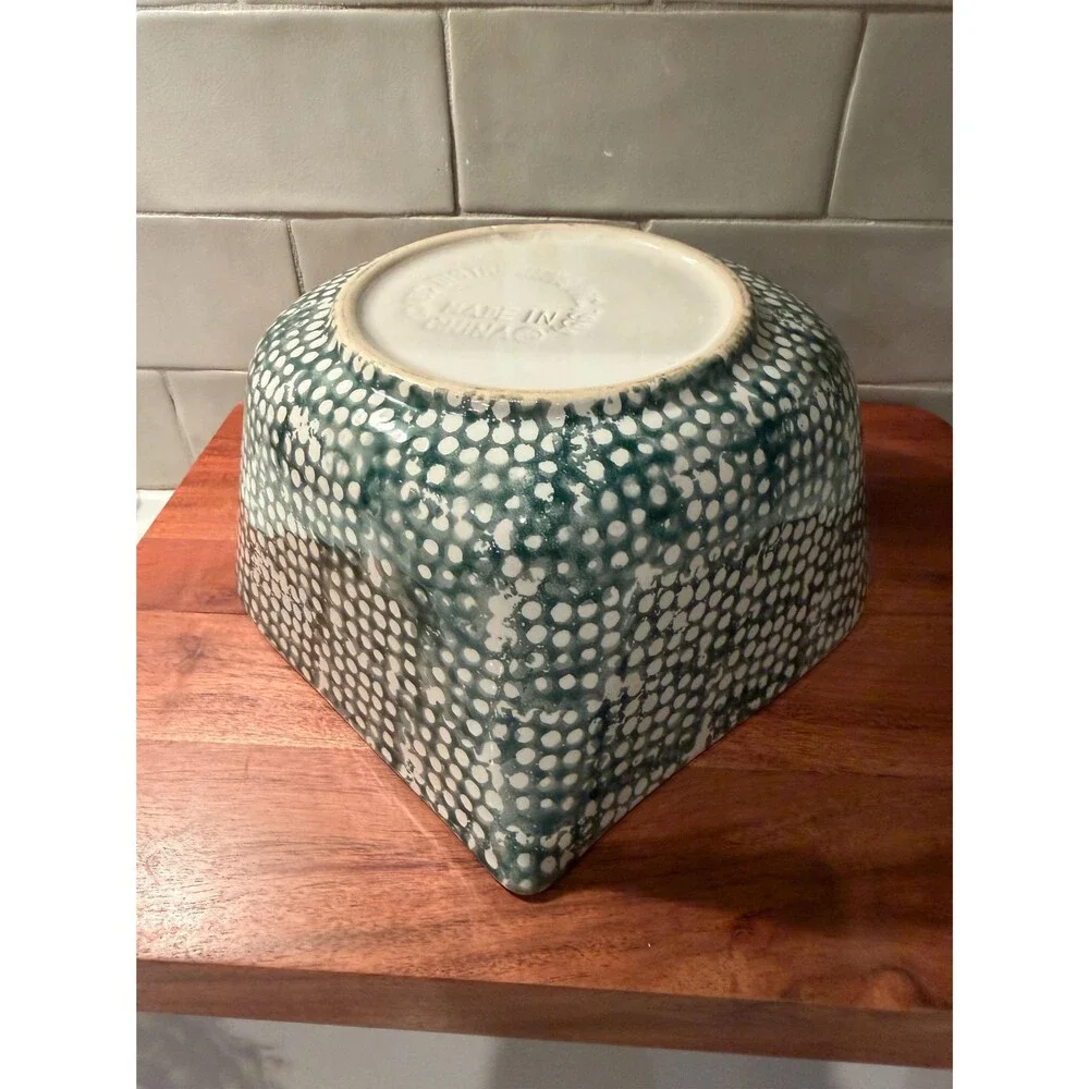 Vintage 1994 ABC Distributing Heart Shaped Nesting Bowls Set of 3 Green